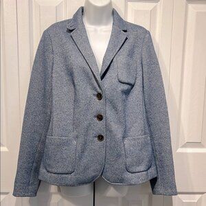 Talbots Heathered Blue Blazer with Pockets Size 10